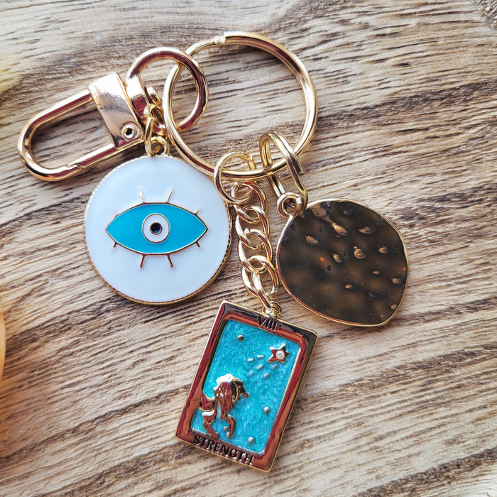 Inner Strength Bag Charm (Leo Strength Tarot Charm)