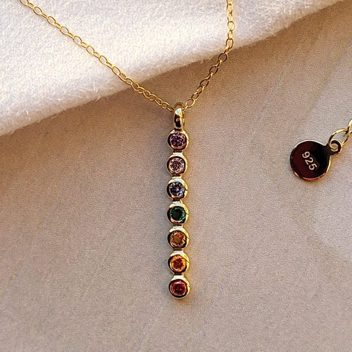 Alignment — 7 Stone Chakra Ritual Necklace | 14K Gold Over Sterling Silver