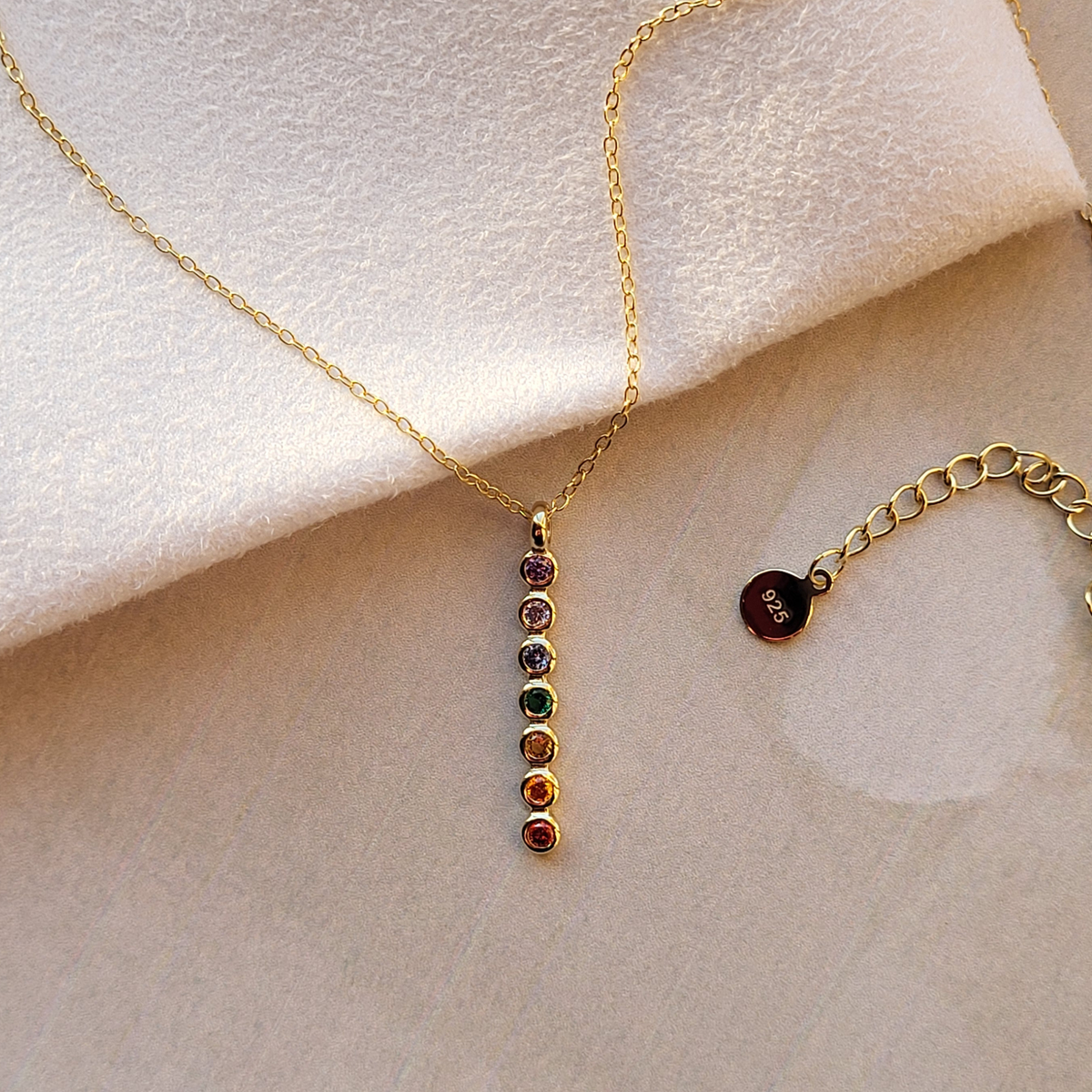 Alignment — 7 Stone Chakra Ritual Necklace | 14K Gold Over Sterling Silver