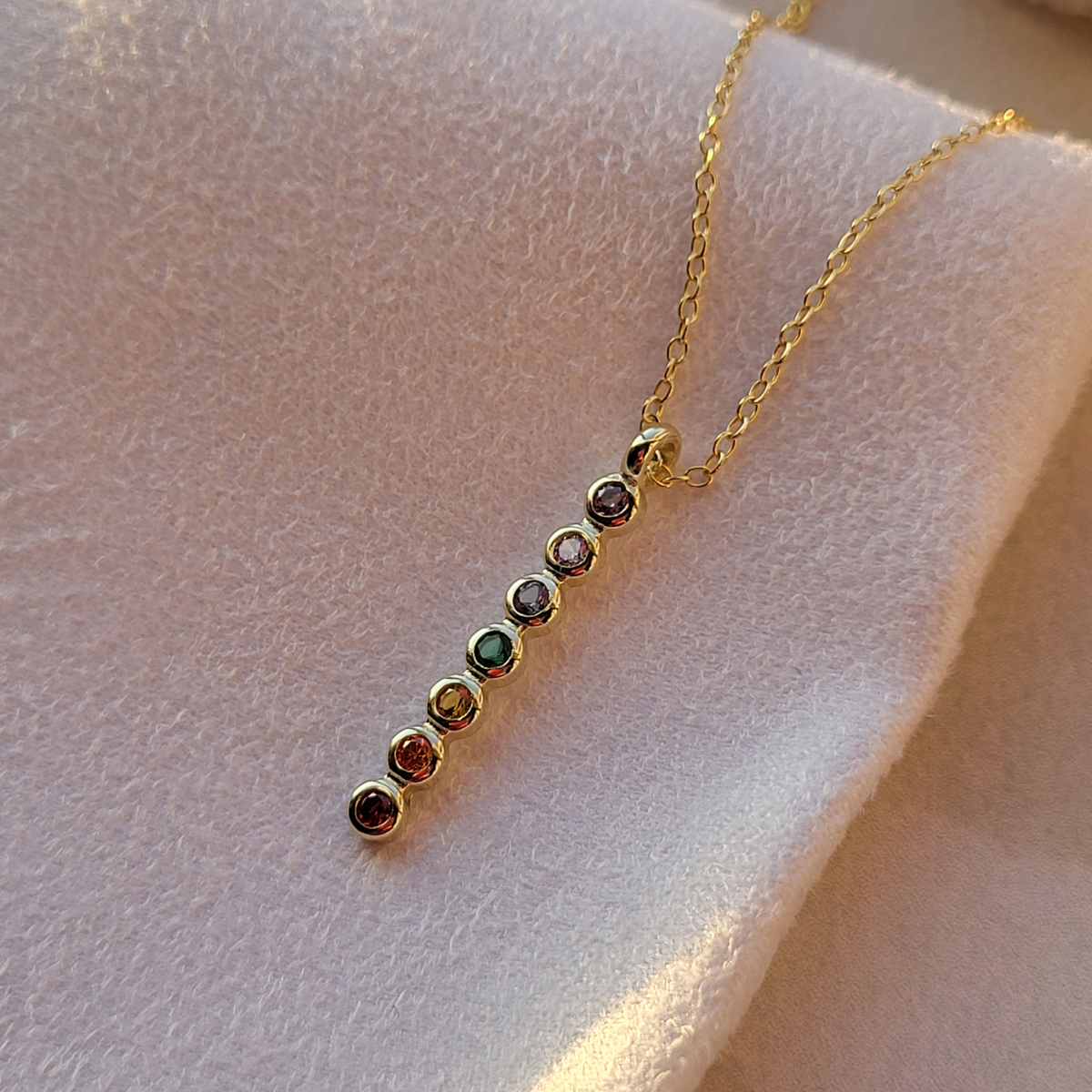 Alignment — 7 Stone Chakra Ritual Necklace | 14K Gold Over Sterling Silver