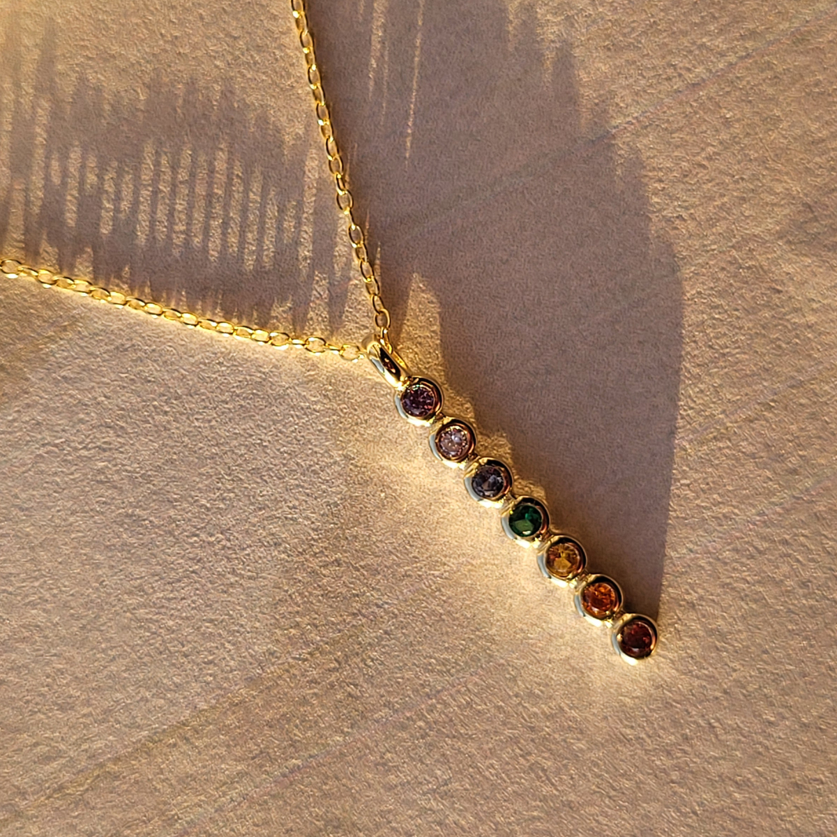 Alignment — 7 Stone Chakra Ritual Necklace | 14K Gold Over Sterling Silver