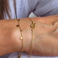 DAINTY GOLD & SILVER SNAKE BRACELET