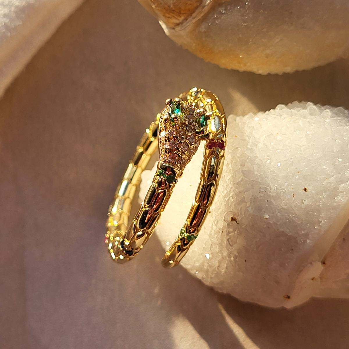 Eve Jeweled Snake Wrap Ring