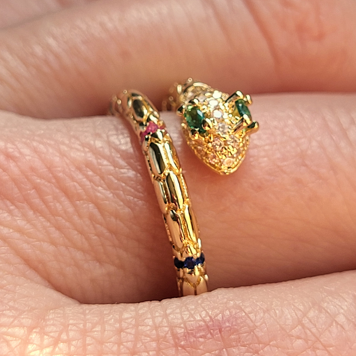 Eve Jeweled Snake Wrap Ring