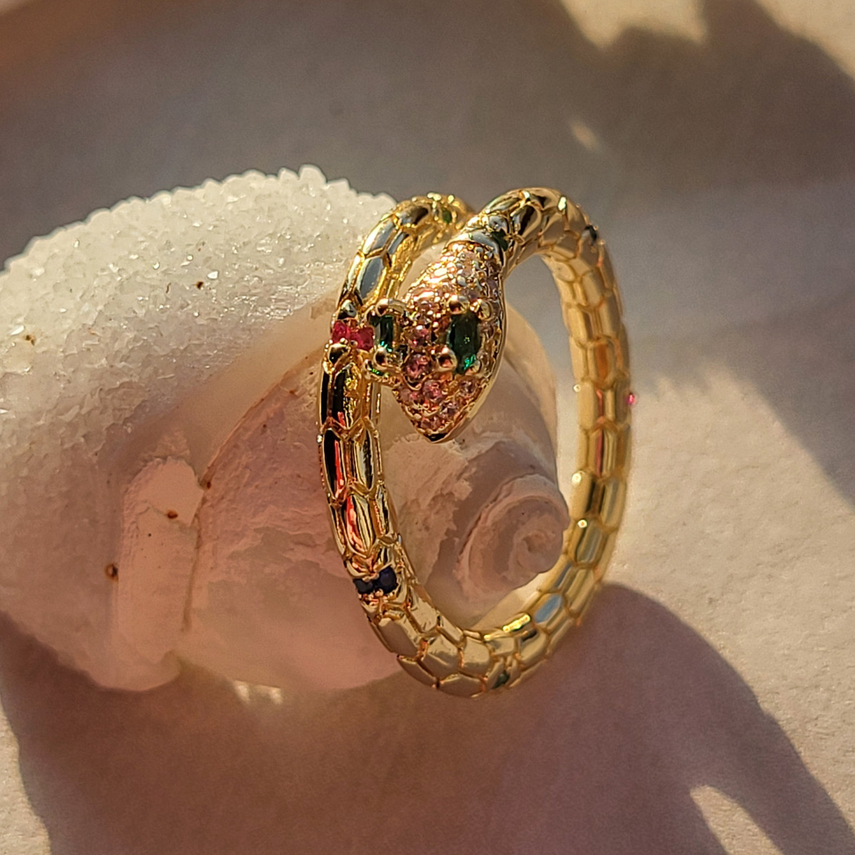 Eve Jeweled Snake Wrap Ring