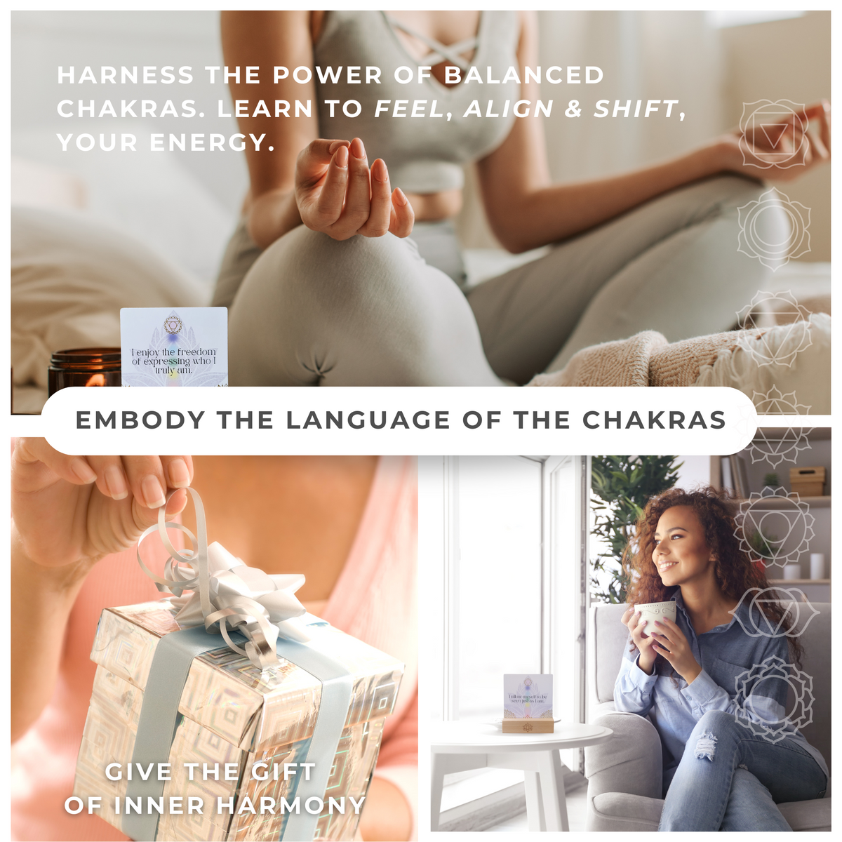 Aura Chakra Ritual Deck – Daily Affirmations & Energy Practices for Mind-Body Balance