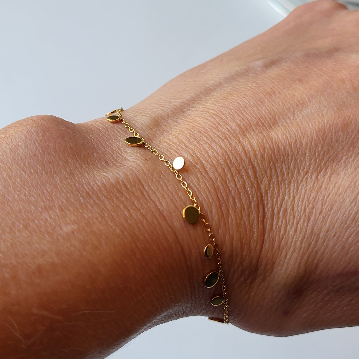 Dainty Boho Gold Coin Bracelet