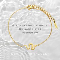 DAINTY GOLD & SILVER SNAKE BRACELET