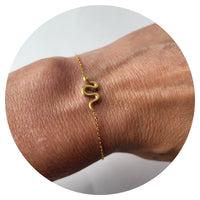 DAINTY GOLD & SILVER SNAKE BRACELET