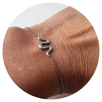 DAINTY GOLD & SILVER SNAKE BRACELET
