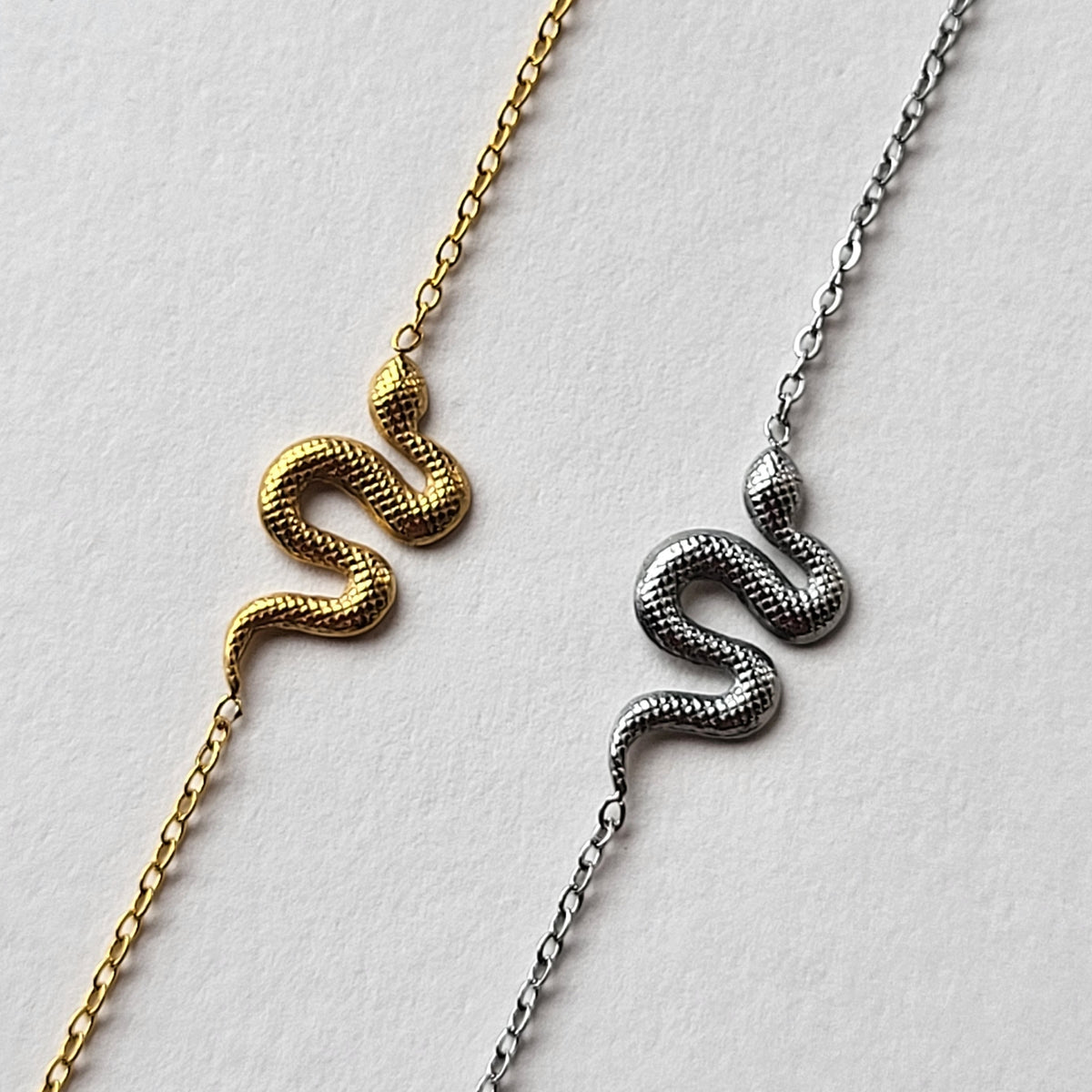 DAINTY GOLD & SILVER SNAKE BRACELET