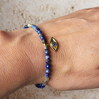 Expression — Protect Ritual Bracelet | Lapis Lazuli & Labradorite | Gold Filled Evil Eye Bracelet