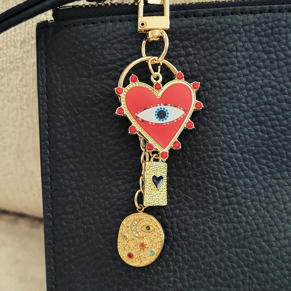 Cosmic Hearts - Red Evil Eye Bag Charm