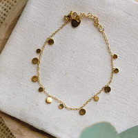 Dainty Boho Gold Coin Bracelet