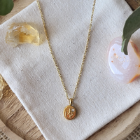 Om Charm Gold Necklace