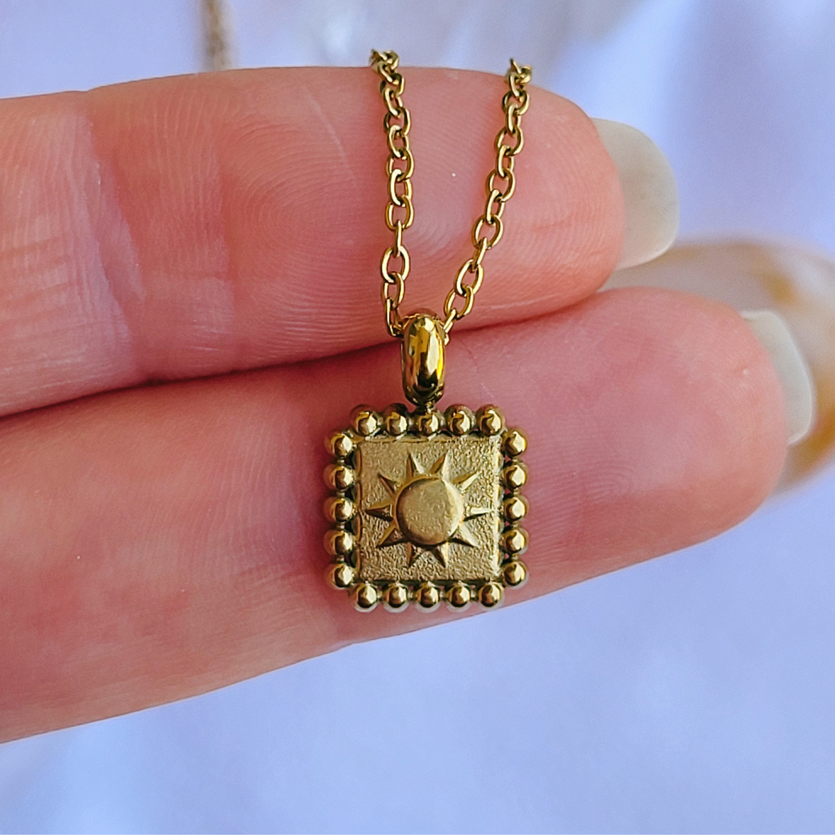 Sun Charm Necklace - Golden Hour