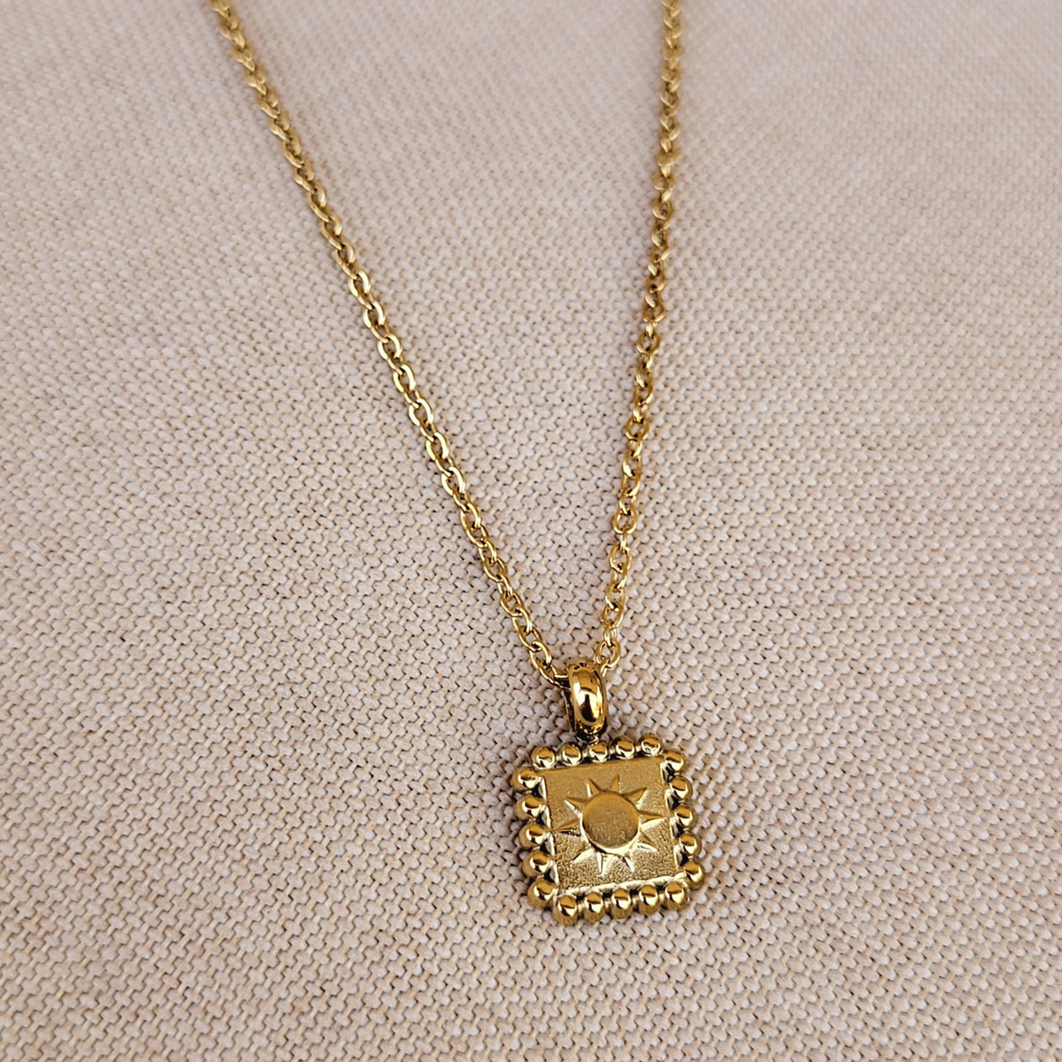 Sun Charm Necklace - Golden Hour