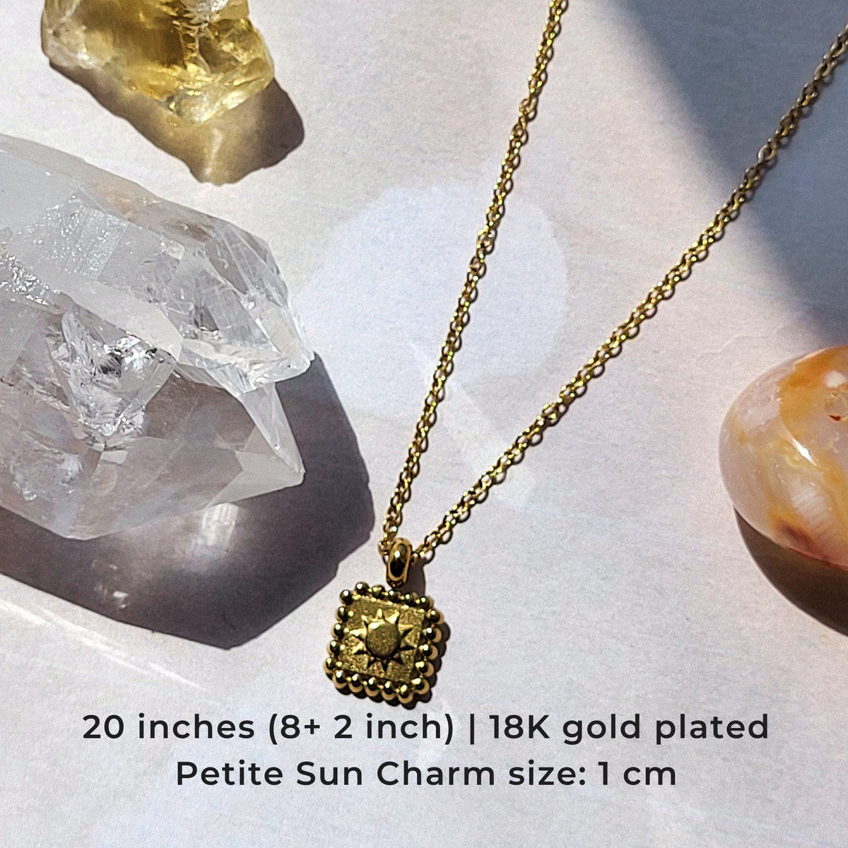 Sun Charm Necklace - Golden Hour