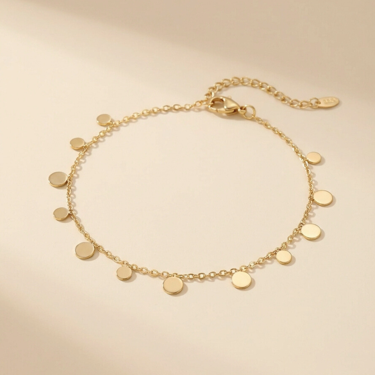 Dainty Boho Gold Coin Bracelet