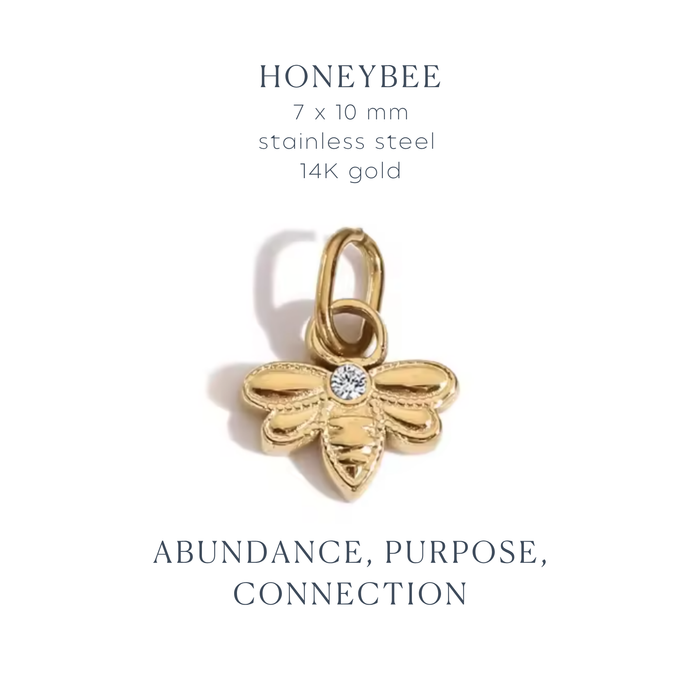 Dainty Honeybee Gold Charm - 14K gold plated