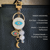 Inner Knowing Moon Evil Eye Bag Charm