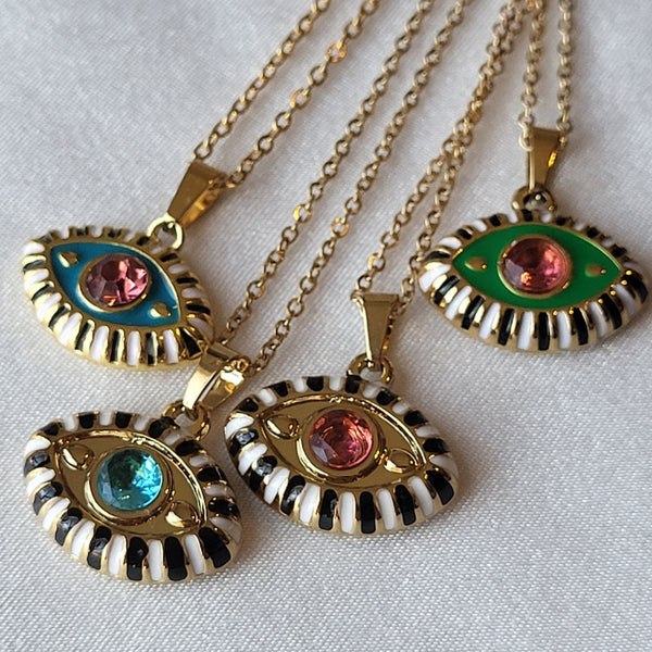Evil Eye Pendant Charm & Necklace - 25% off sale