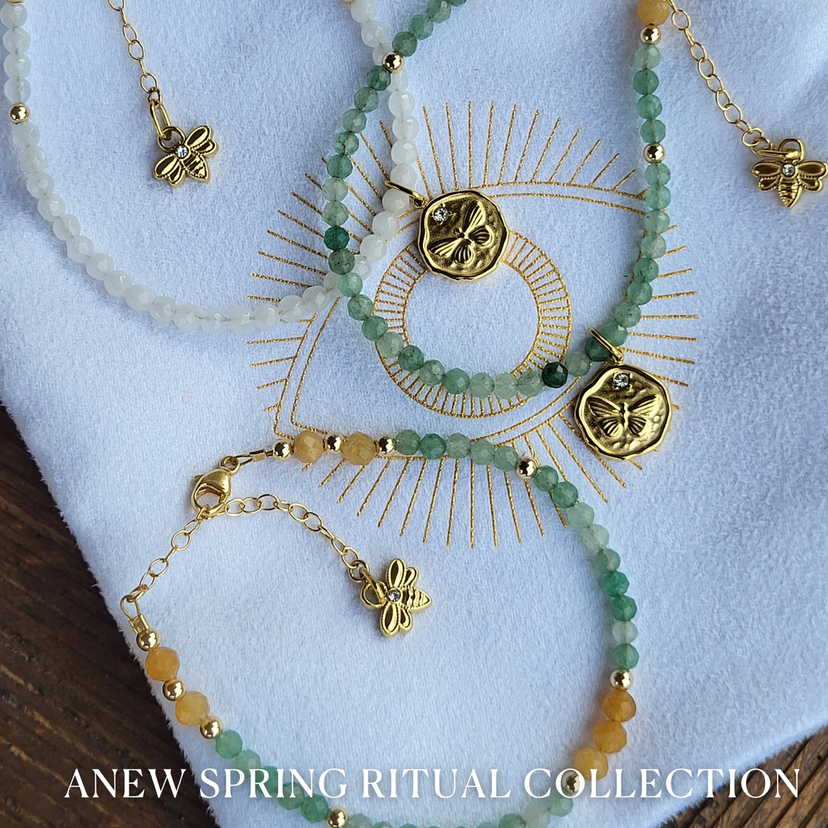 Anew — Bloom | Green Aventurine Butterfly Spring Ritual Bracelet - Growth & Abundance