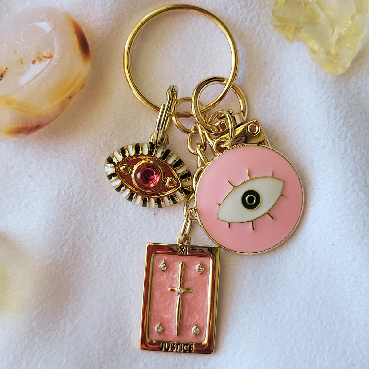 Pink Justice Bag Charm Clip