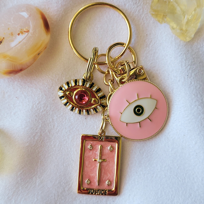 Pink Justice Bag Charm Clip