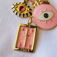 Pink Justice Bag Charm Clip
