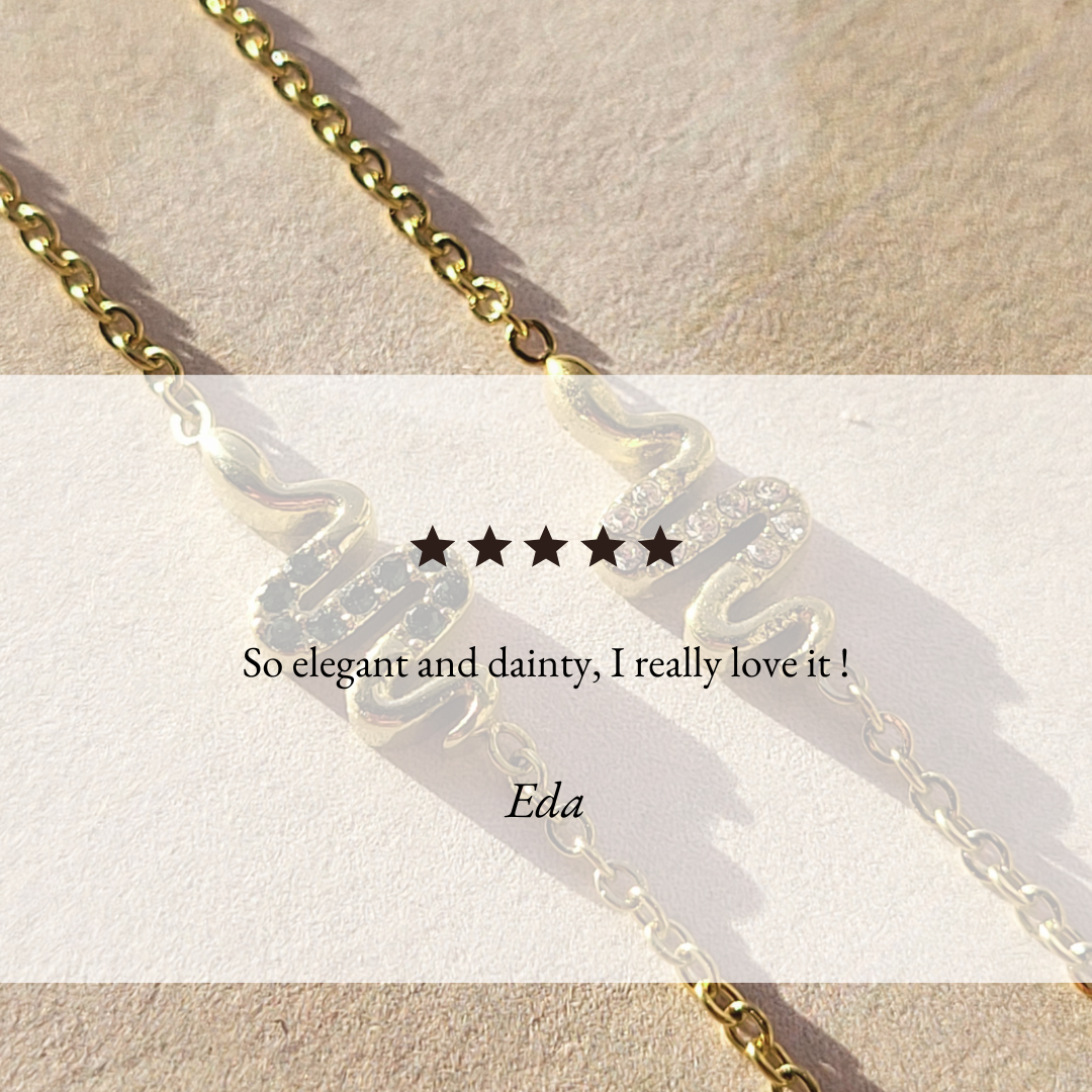 Green or White Snake Charm Zirconia Bracelet