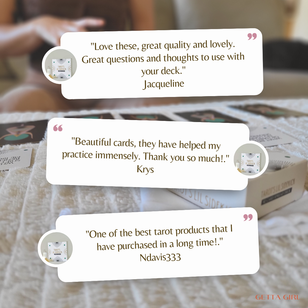 Tarot’s Lil Sidekick – 82-Card Tarot Spread Deck | Intuitive Reading Prompts for All Levels