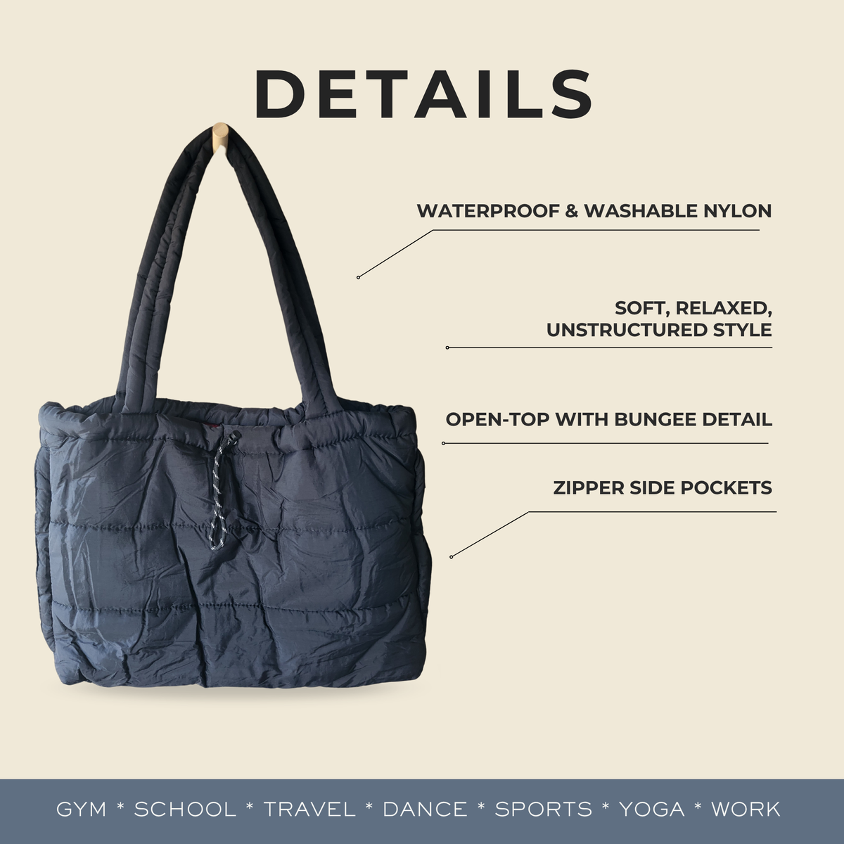 PUFFER SOFT RELAXED LARGE TOTE