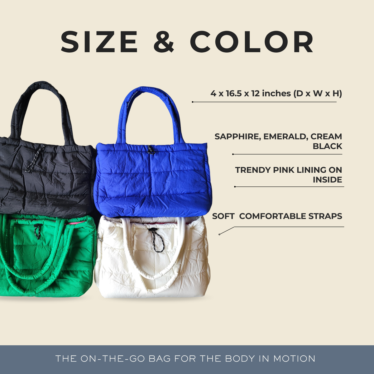 PUFFER SOFT RELAXED LARGE TOTE