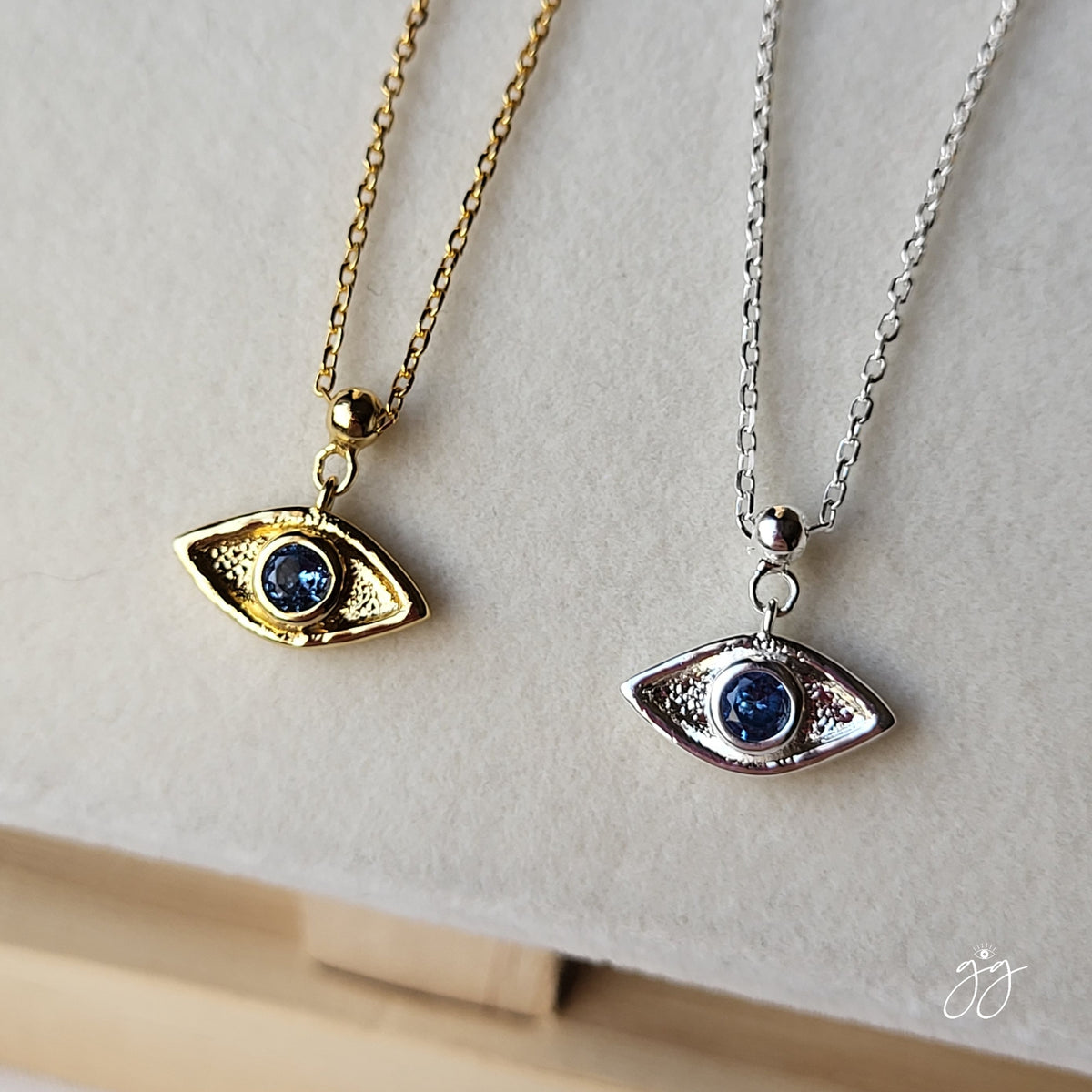 Amara Evil Eye Charm Necklace: Removable Charm Necklace