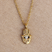 Hamsa Hand Charm Necklace