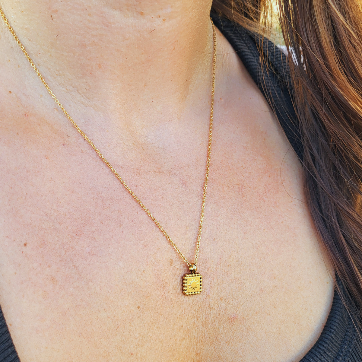 Sun Charm Necklace - Golden Hour