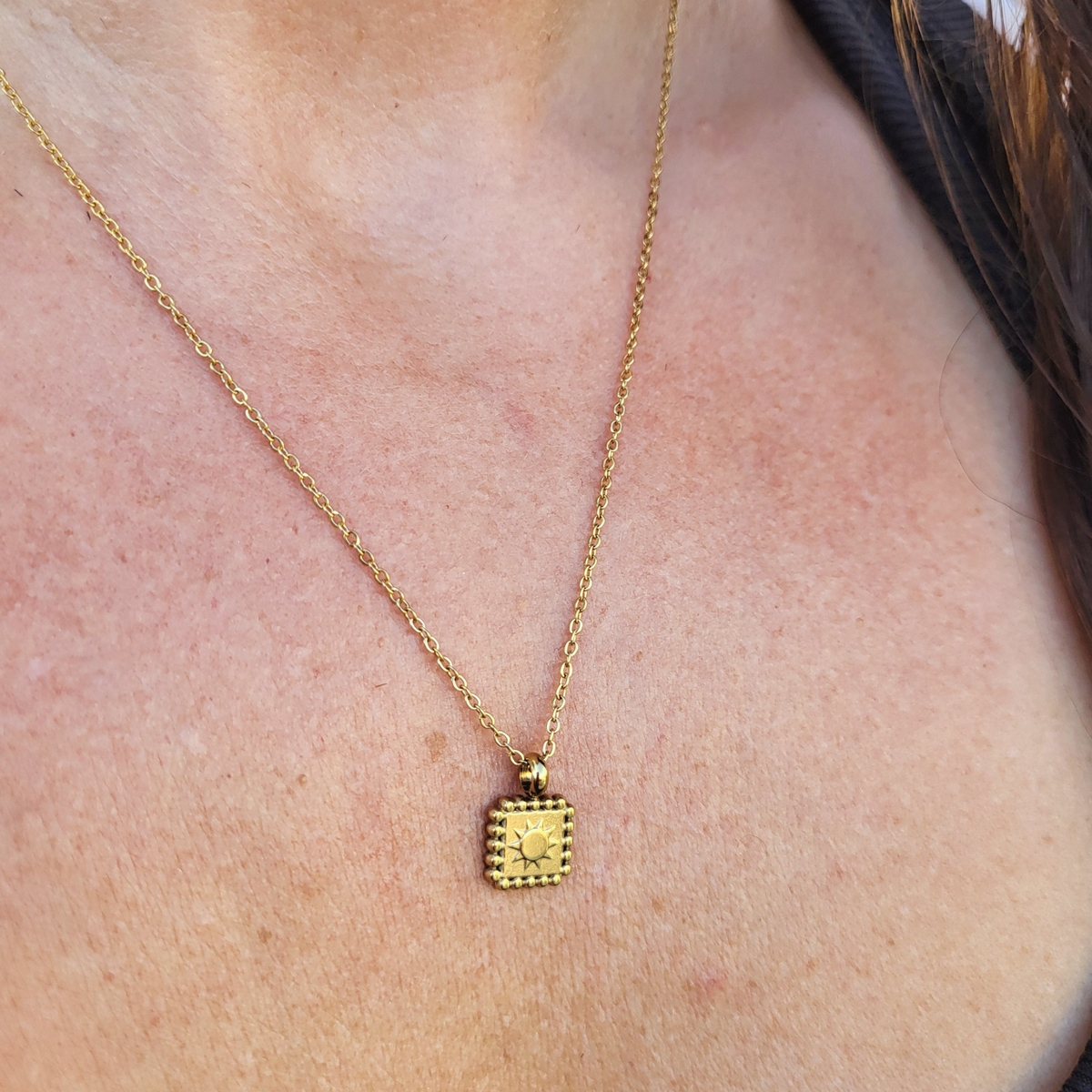 Sun Charm Necklace - Golden Hour