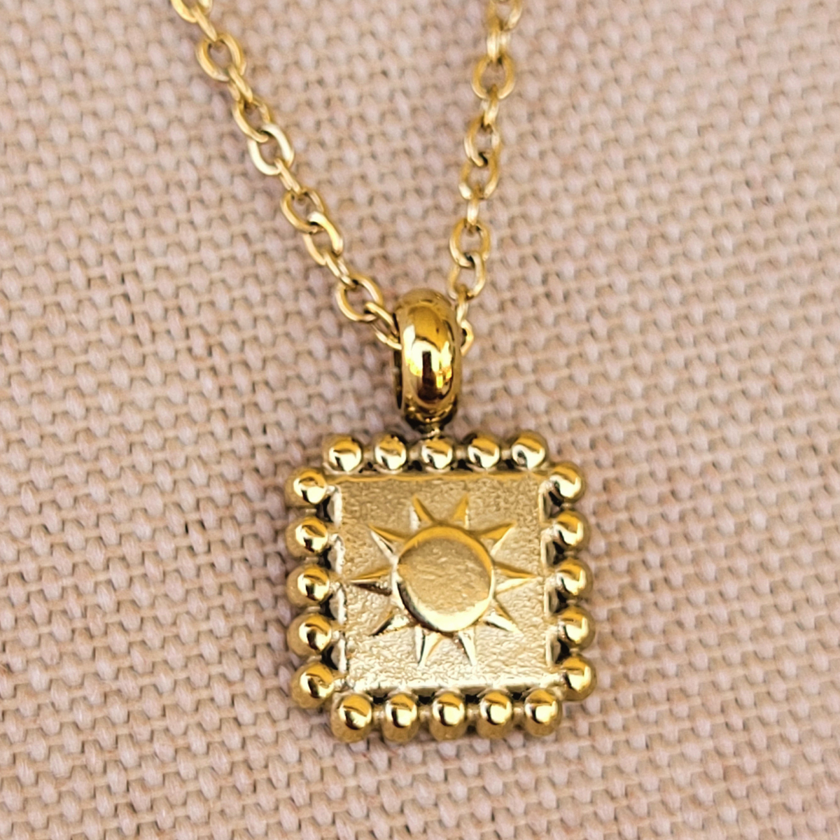 Sun Charm Necklace - Golden Hour