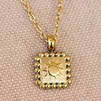 Sun Charm Necklace - Golden Hour