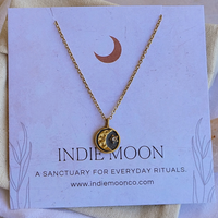 Moon & Star Charm Gold Necklace
