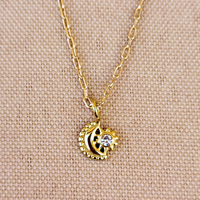 Indie Star Charm Necklace - Moon & Star