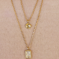Indie Star Charm Necklace - Moon & Star