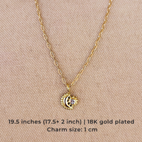 Indie Star Charm Necklace - Moon & Star
