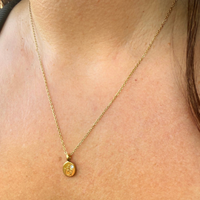 Om Charm Gold Necklace