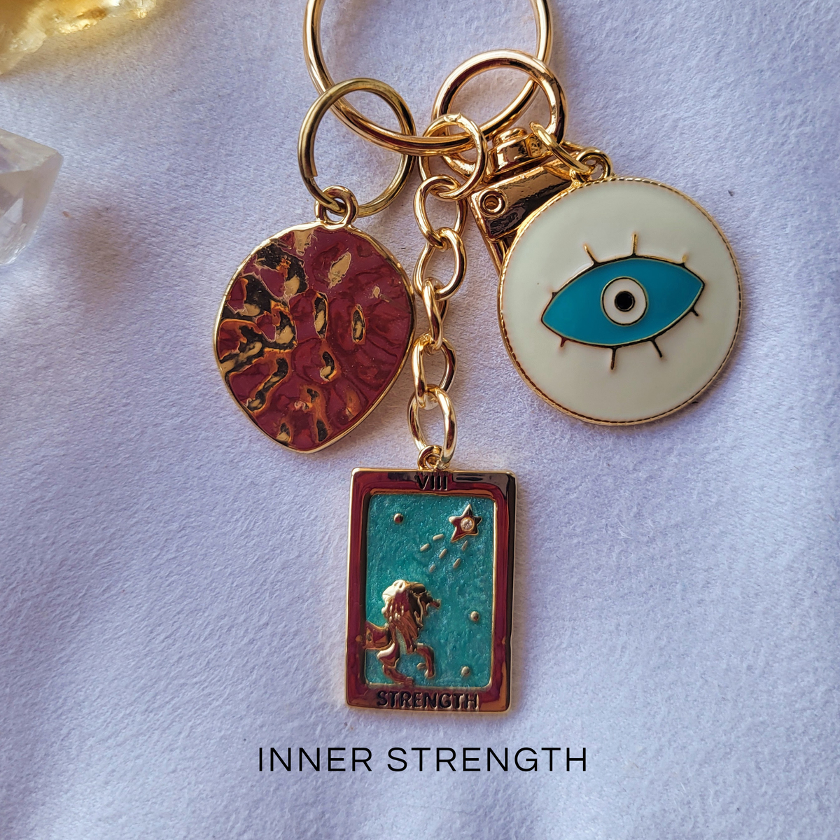 Inner Strength Bag Charm (Leo Strength Tarot Charm)