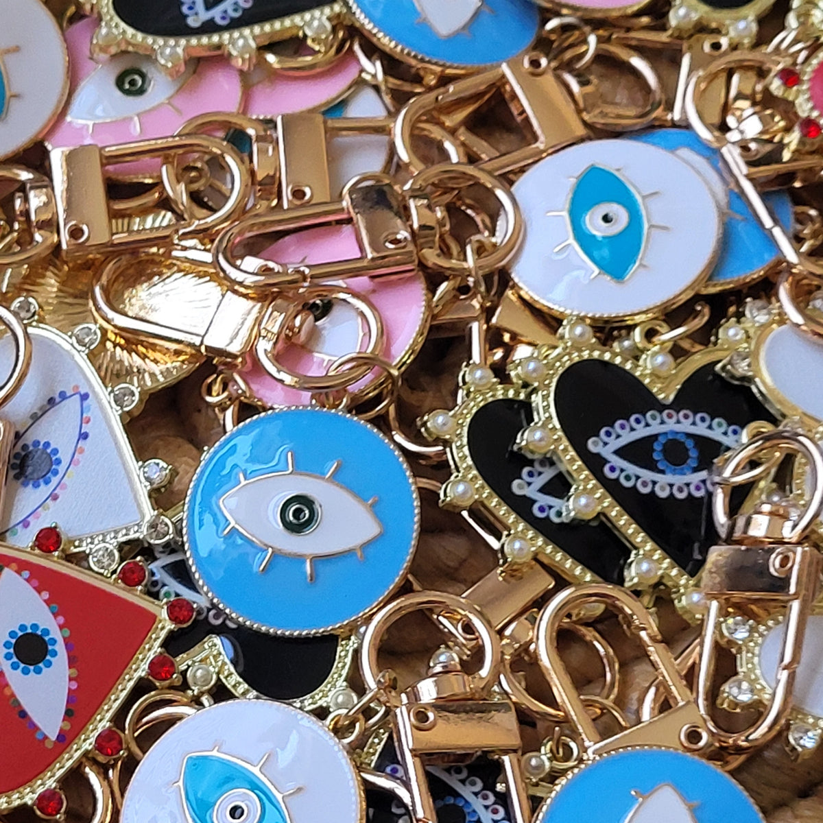 RETRO TURKISH EVIL EYE PROTECTION KEYCHAIN / BAG CHARM