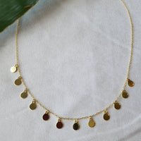 Zivah Dainty Gold / Silver Disc Choker Necklace 925 Silver