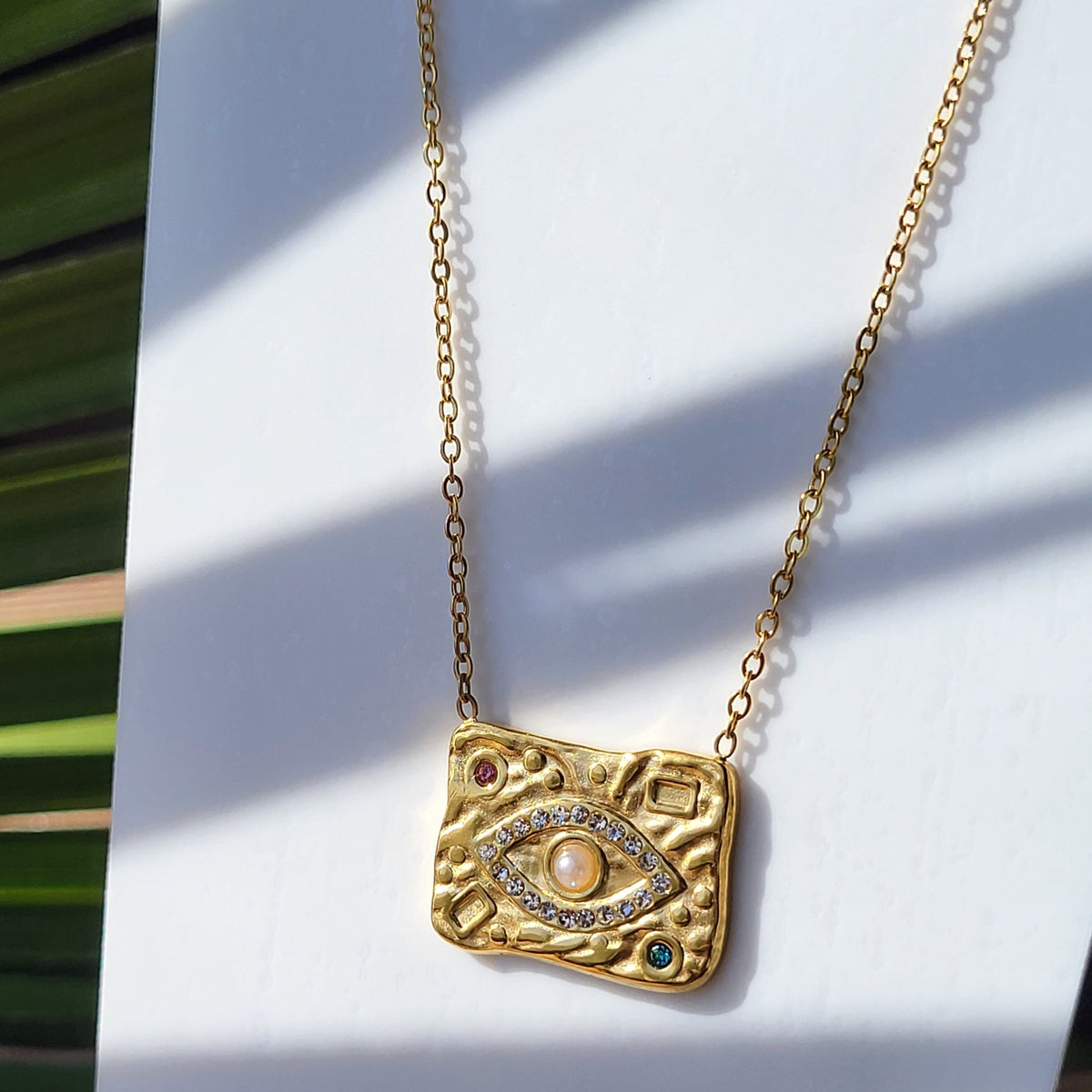 Evil Eye Pendant Zirconia Necklace