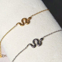 DAINTY GOLD & SILVER SNAKE BRACELET